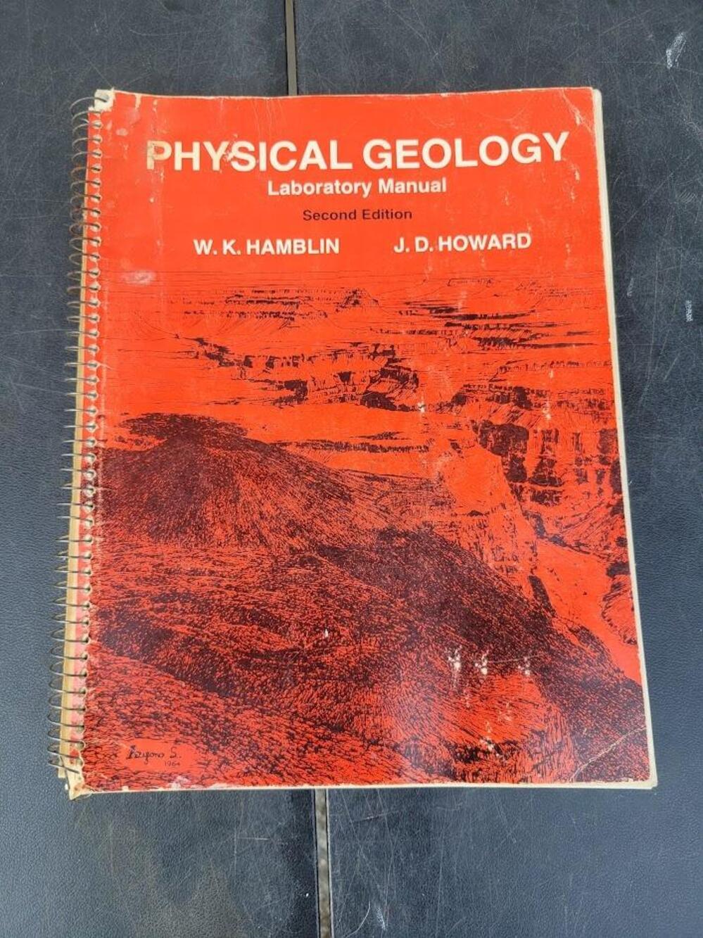 Vintage Physical Geology Lab Manual 2nd Ed Hamblin Howard Red Spiral USA Science